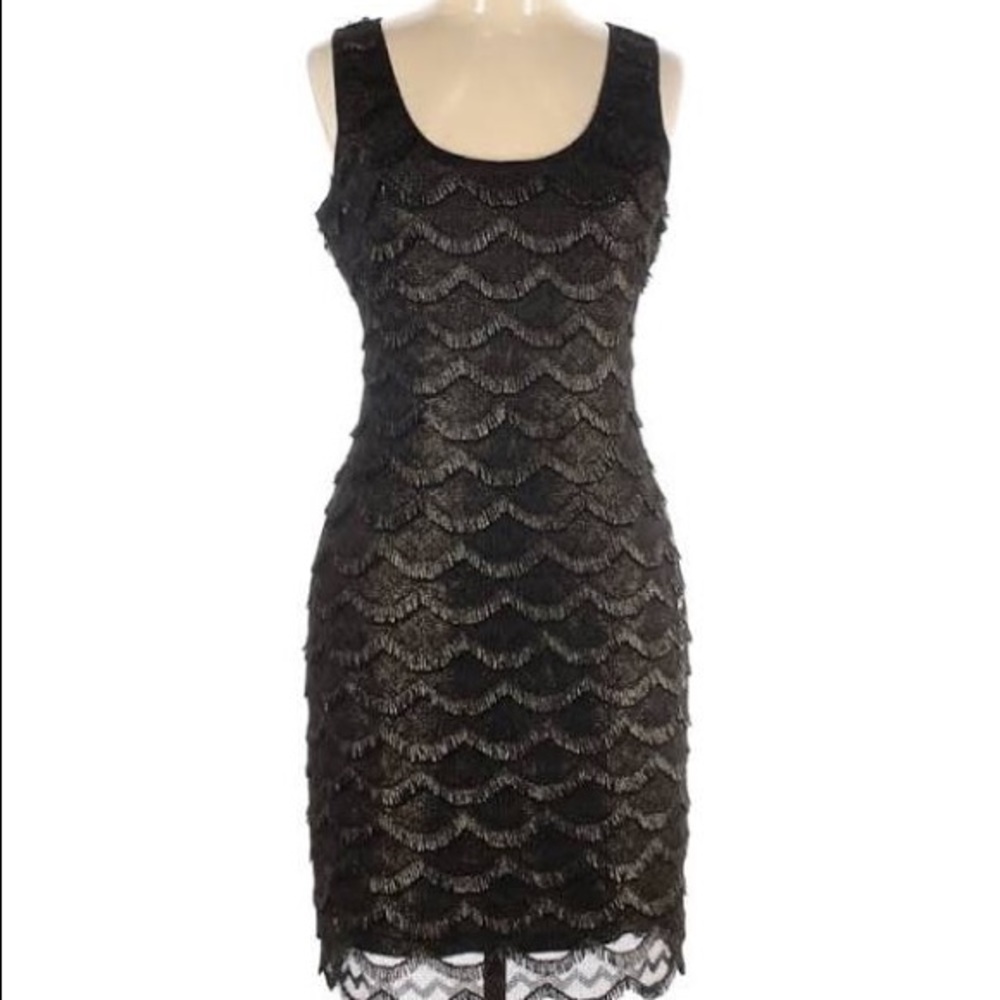 Black and gold cocktail dress. Like new!